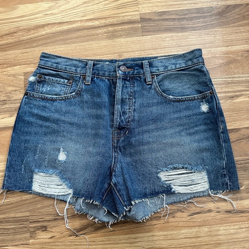 We the free Free People Distressed Denim Shorts size 29